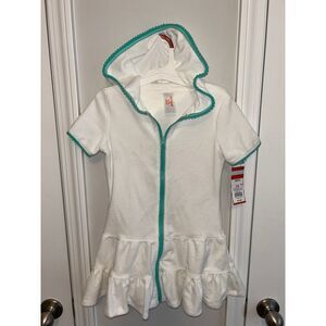 NEW NEW Cat &‎ Jack swim hooded coverup - sz XS 4/5